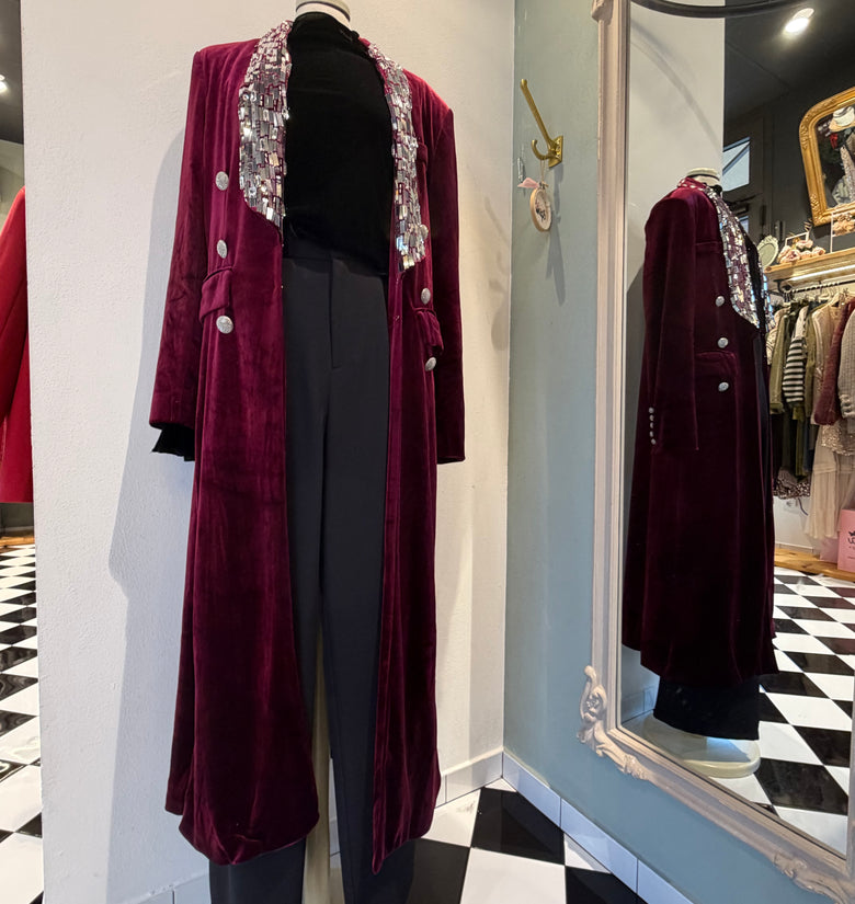 PALTÒ BORDEAUX VELLUTO