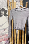 Maglia crop coste grey