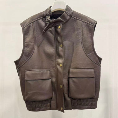 BOMBER SMANICATO CON ECO PELLICCIA