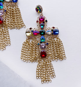 Orecchini Multicolor Cross