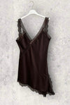 SLIP DRESS MARRONE