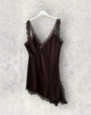 SLIP DRESS MARRONE