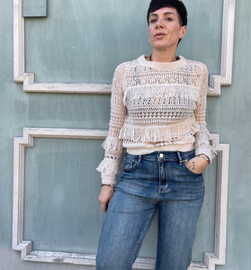 PULLOVER LANA E MOHAIR TRAFORATO