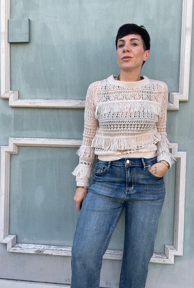 PULLOVER LANA E MOHAIR TRAFORATO