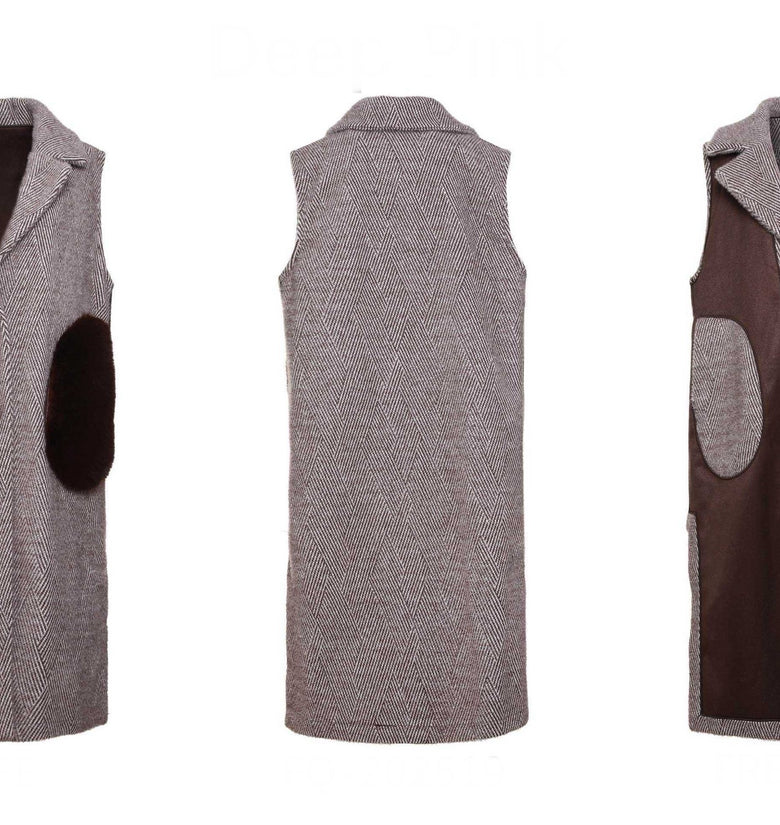 SMANICATO SPINATO CON TASCHE IN ECO PELLICCIA