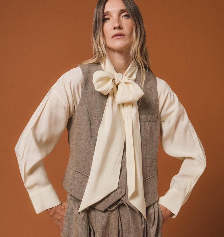 GILET MISTO LANA
