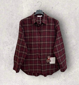 CAMICIA QUADRI BORDEAUX