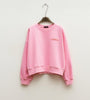 Felpa Oversize Rosa con Logo in rialzo