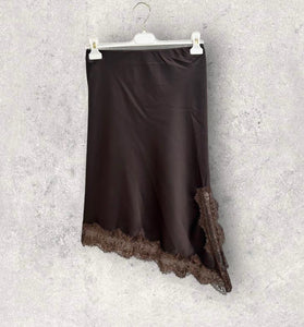 GONNA IN VISCOSA CIOCCOLATO