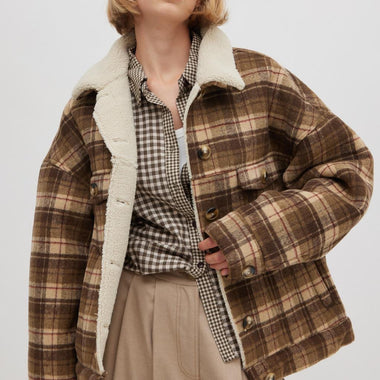 CAPPOTTO CORTO A QUADRI