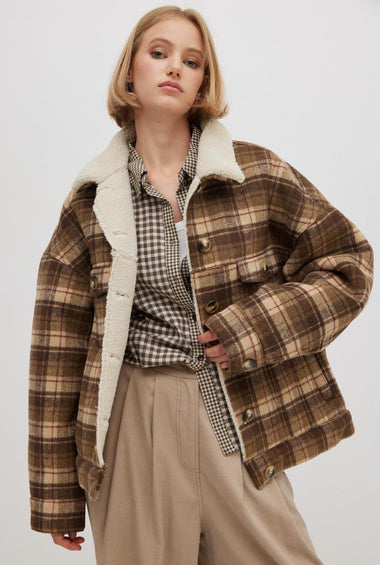 CAPPOTTO CORTO A QUADRI