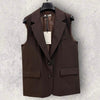 BLAZER SMANICATO CIOCCOLATO