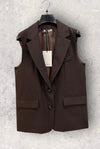 BLAZER SMANICATO CIOCCOLATO