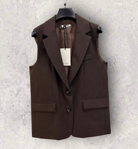 BLAZER SMANICATO CIOCCOLATO