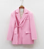 Blazer rosa con dettaglio annodato