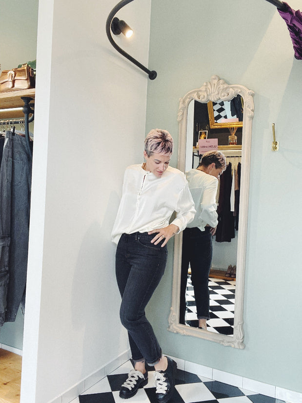 JEANS SUPERIOR NERO/GRIGIO