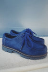 Derby blu in cavallino