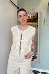 Gilet fiocchi ricamato