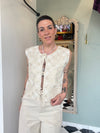 Gilet fiocchi ricamato