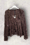 BLUSA IN PIZZO CIOCCOLATO