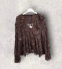 BLUSA IN PIZZO CIOCCOLATO
