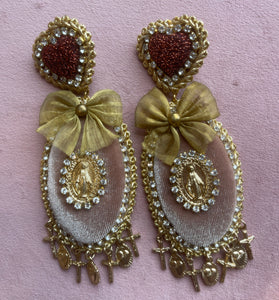 Orecchini cuore e pendenti dorati ✨