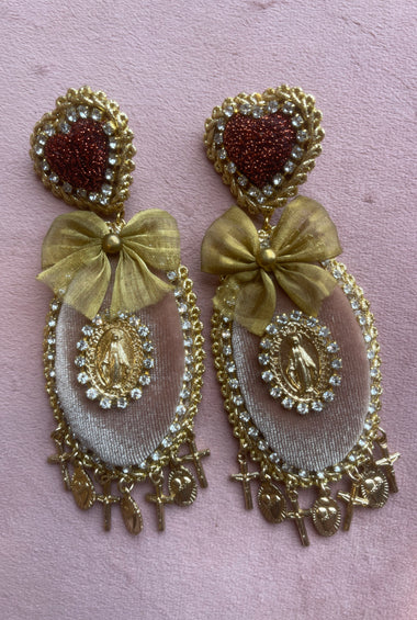 Orecchini cuore e pendenti dorati ✨