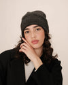 CAPPELLO LAVORATO A MAGLIA ANTRACITE