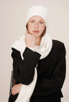 CAPPELLO LAVORATO A MAGLIA BIANCO