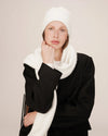 CAPPELLO LAVORATO A MAGLIA BIANCO