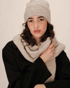 CAPPELLO LAVORATO A MAGLIA TAUPE