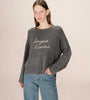 MAGLIONE OVERSIZE RICAMATO ANTRACITE