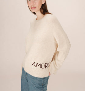 MAGLIONE OVERSIZE CON SCRITTA LATERALE