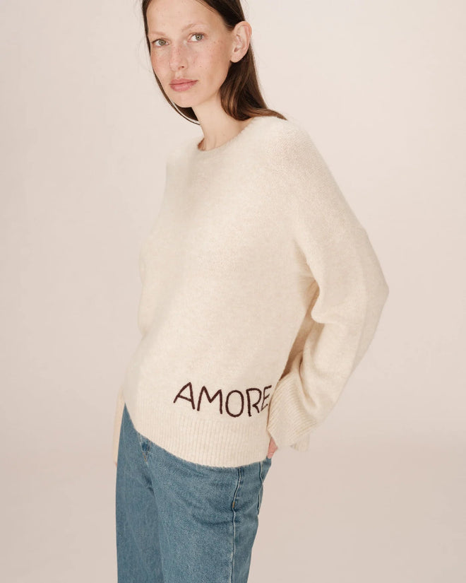 MAGLIONE OVERSIZE CON SCRITTA LATERALE