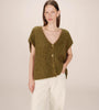 CARDIGAN SMANICATO OLIVA