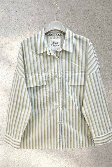 CAMICIA RIGHE VERDE