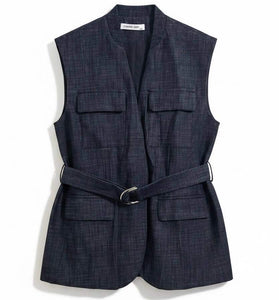 GIACCA SMANICATA BLU DENIM