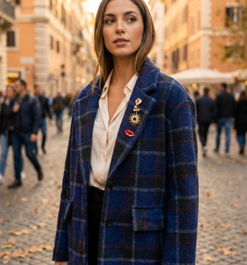 Giacca cappotto quadri