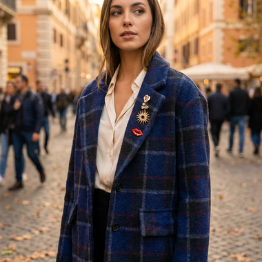 Giacca cappotto quadri