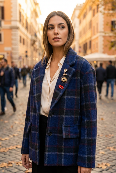 Giacca cappotto quadri