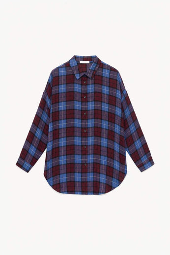 CAMICIA QUADRI BLU & BORDEAUX