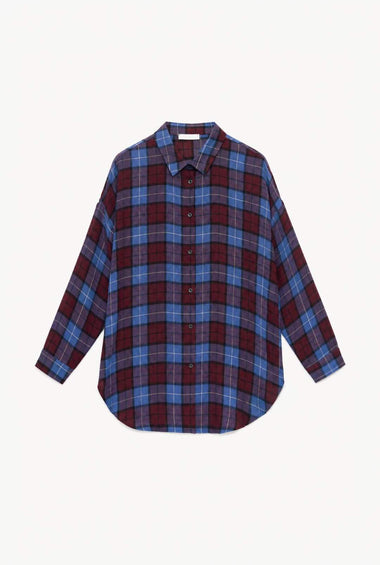 CAMICIA QUADRI BLU & BORDEAUX