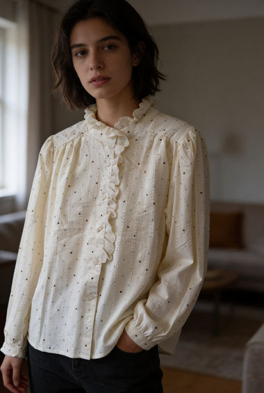 CAMICIA ROMANTICA POIS