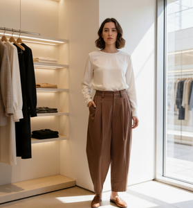 PANTALONE ELYS MARRONE