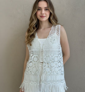 GILET TRAFORATO CON STRASS
