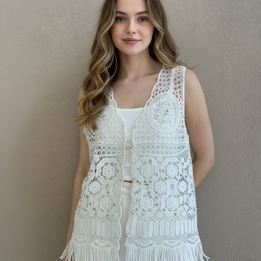 GILET TRAFORATO CON STRASS