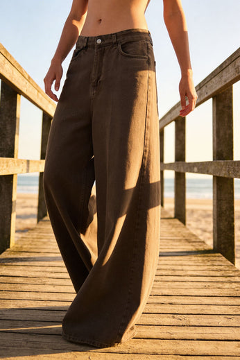 JEANS CIOCCOLATO PALAZZO