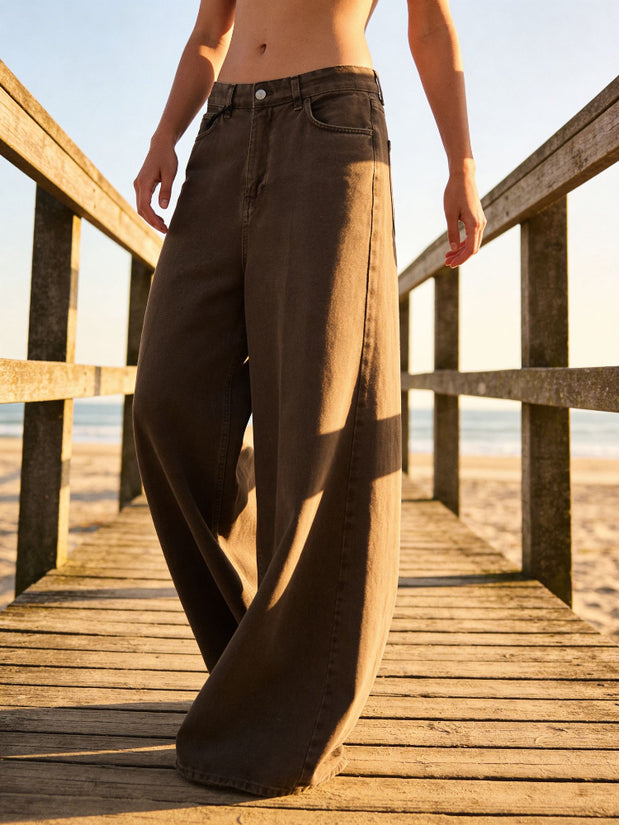 JEANS CIOCCOLATO PALAZZO