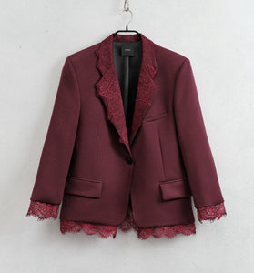 BLAZER BORDEAUX CON PIZZO