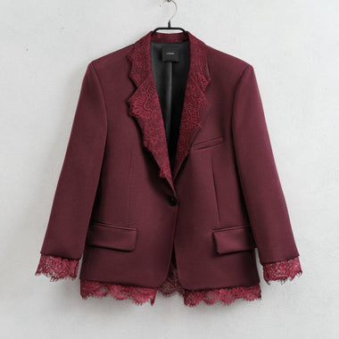 BLAZER BORDEAUX CON PIZZO